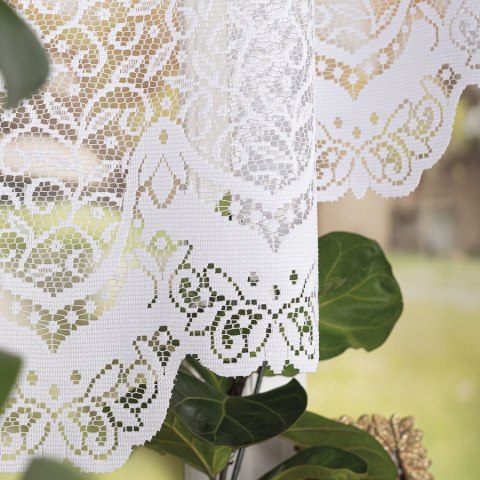 BOGUMIŁA Firanka żakardowa gotowa, szerokość 300 x wysokość 160cm, kolor 001 biały 004542/FBL/001/300160/1