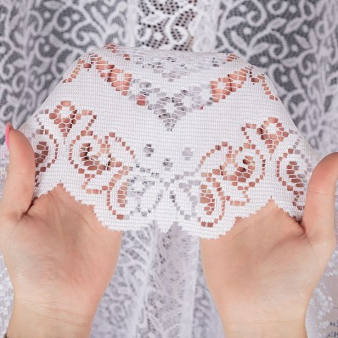 BOGUMIŁA Firanka żakardowa gotowa, szerokość 300 x wysokość 160cm, kolor 001 biały 004542/FBL/001/300160/1