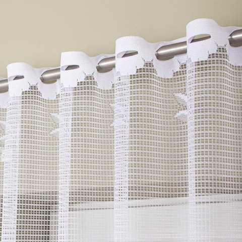 SARA Firanka żakardowa gotowa, szerokość 300 x wysokość 160cm, kolor 001 biały 044330/FBL/001/300160/1