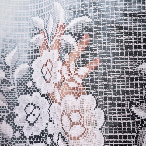 SARA Firanka żakardowa gotowa, szerokość 300 x wysokość 250cm, kolor 001 biały 044330/FBP/001/300250/1