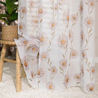 STOKROTKA Firana z ołowianką ETAMINA wzór od dołu, wysokość 295cm, kolor 001 biały D00312/ETO/D01/000295/1