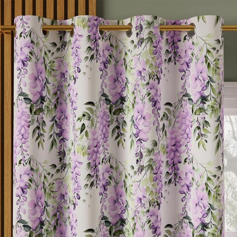 WISTERIA Tkanina dekoracyjna typu MILAS, szerokość 165cm, kolor 001 biały D00309/MIL/001/165000/1