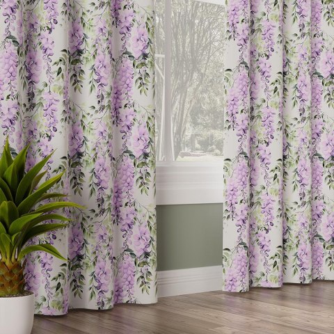 WISTERIA Tkanina dekoracyjna typu MILAS, szerokość 165cm, kolor 001 biały D00309/MIL/001/165000/1