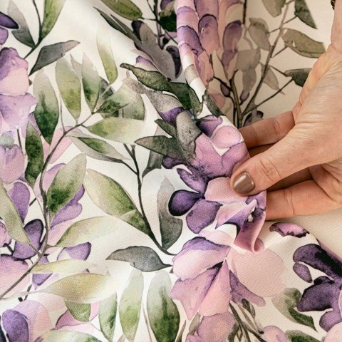 WISTERIA Tkanina dekoracyjna typu MILAS, szerokość 165cm, kolor 001 biały D00309/MIL/001/165000/1