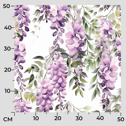 WISTERIA Tkanina dekoracyjna typu MILAS, szerokość 165cm, kolor 001 biały D00309/MIL/001/165000/1