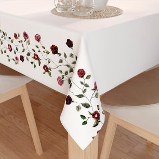 WYSZYWANE RÓŻYCZKI Tkanina dekoracyjna NINA WODOODPORNA, 160cm, kolor 001 biały D00326/NIW/001/160000/1