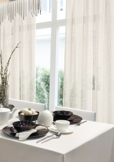 ZASŁONA GOTOWA NADIN NA TAŚMIE 140 X 270 CM NATURALNY