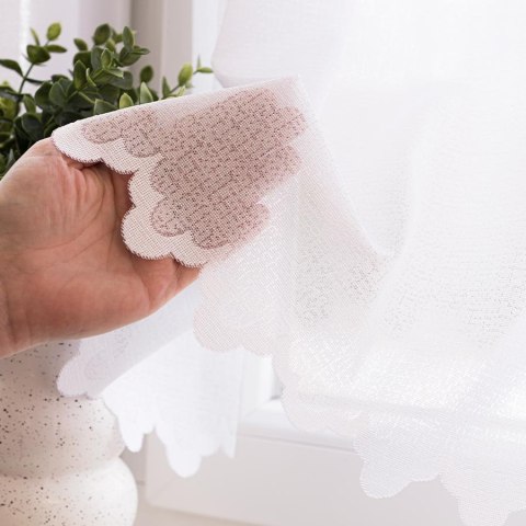 Zazdrostka żakardowa z samym dołem, wysokość 50cm, kolor 001 biały 361910/000/001/000050/1