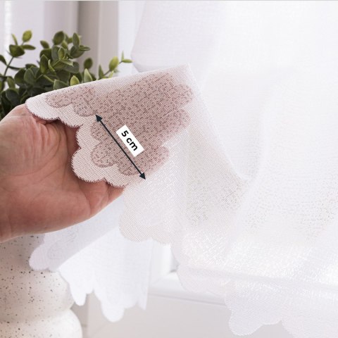 Zazdrostka żakardowa z samym dołem, wysokość 50cm, kolor 001 biały 361910/000/001/000050/1