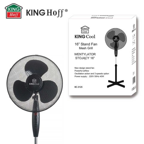 WENTYLATOR WIATRAK STOJĄCY PODŁOGOWY KINGCOOL KC-2125 czarny