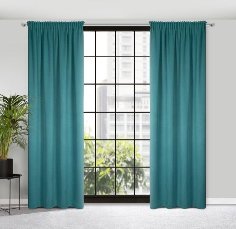 ZASŁONA GOTOWA CARLO NA TAŚMIE 130 X 300 CM CIEMNOTURKUSOWY