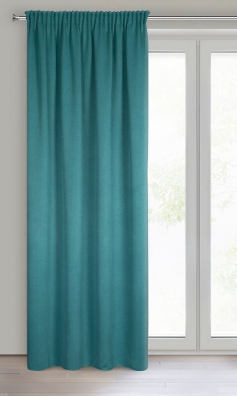 ZASŁONA GOTOWA CARLO NA TAŚMIE 130 X 300 CM CIEMNOTURKUSOWY