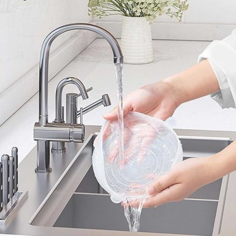 ZESTAW 6 szt. UNIWERSALNYCH POKRYWEK SILIKONOWYCH KINGHOFF KH-1902