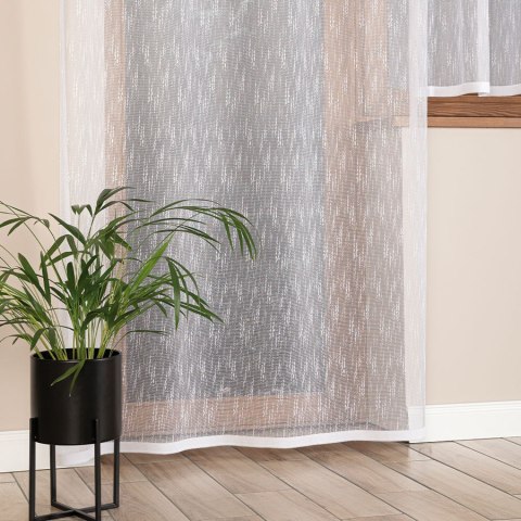 EVA Firanka żakardowa odpasowana na prosto, szerokość 140 x wysokość 240cm, kolor 001 biały 146065/FOP/001/000240/1