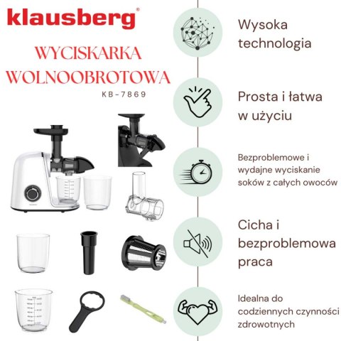 SOKOWIRÓWKA WYCISKARKA WOLNOOBROTOWA KLAUSBERG KB-7869