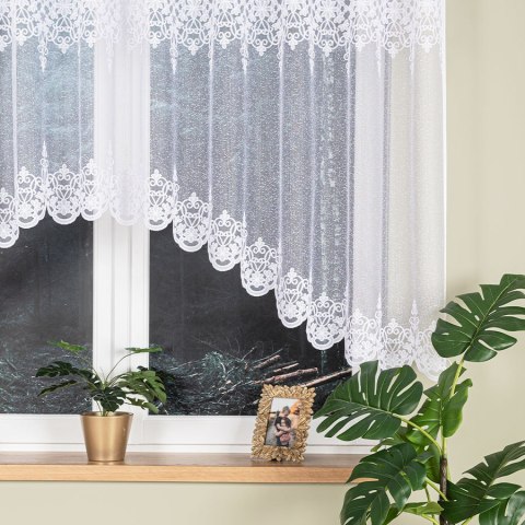 ŻANETA Firanka żakardowa gotowa, szerokość 400 x wysokość 135cm, kolor 001 biały 181043/FBL/001/400135/1
