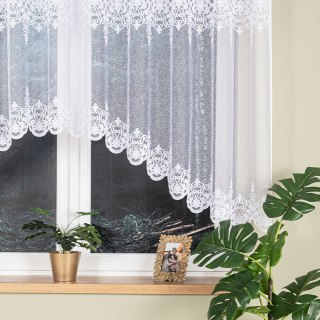 ŻANETA Firanka żakardowa odpasowana, szerokość 300 x wysokość 135cm, kolor 001 biały 181043/FOL/001/000131/1