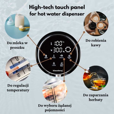 DYSPENSER DOZOWNIK GORĄCEJ WODY 2,7L KLAUSBERG KB-7880