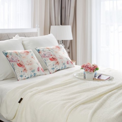 POSZEWKA VELVET 156 45 X 45 CM BIAŁY