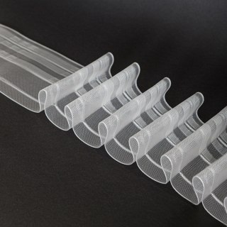 Taśma C1348M"ołówek" 10cm, marszczenie 1:2,5, transparentna TASMAY/ZP5/250/010000/1