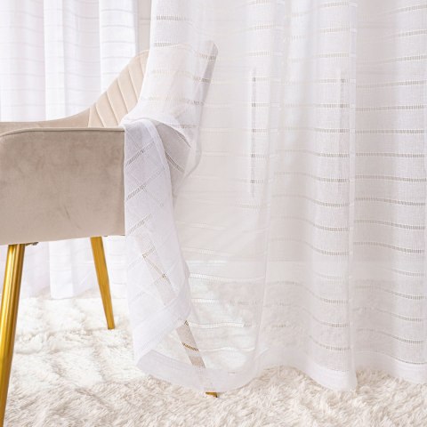 Firana gotowa na przelotkach, szerokość 140cm x wysokość 250cm, kolor 001 biały 424088/FGP/001/140250/1