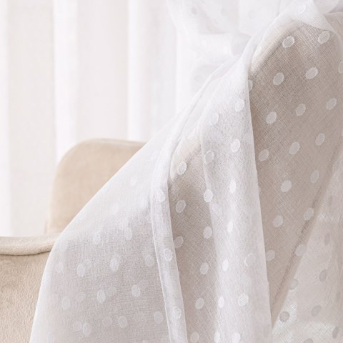 Firana gotowa na przelotkach, szerokość 140cm x wysokość 250cm, kolor 001 biały 424091/FGP/001/140250/1