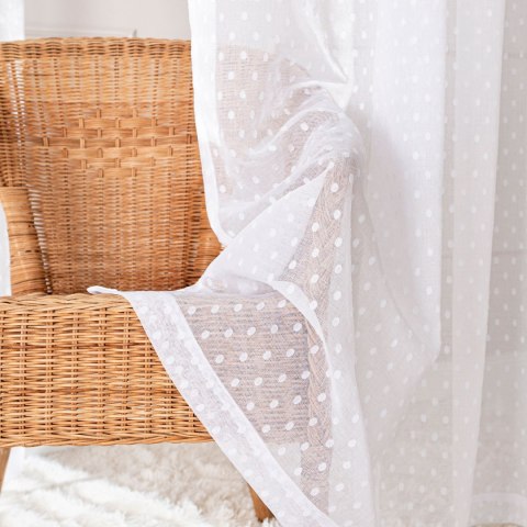 Firana gotowa na przelotkach, szerokość 300cm x wysokość 250cm, kolor 001 biały 424091/FGP/001/300250/1