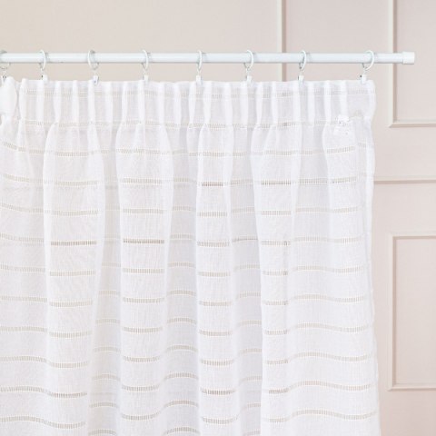 Firana gotowa na taśmie, szerokość 300cm x wysokość 250cm, kolor 001 biały 424088/FGT/001/300250/1