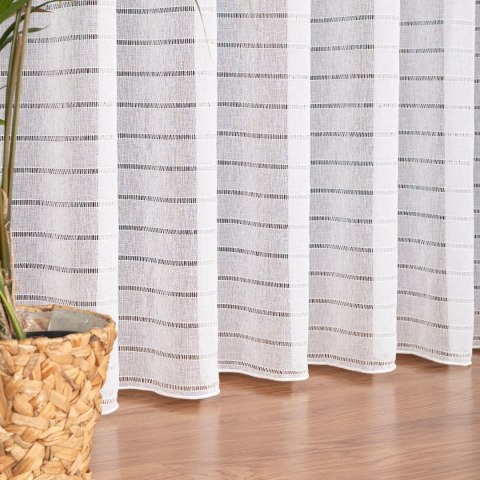 Firanka fantazyjna z ołowianką, wysokość 300cm, kolor 001 biały 424088/OLO/001/000300/1