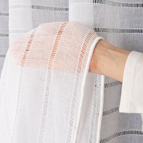 Firanka fantazyjna z ołowianką, wysokość 300cm, kolor 001 biały 424088/OLO/001/000300/1