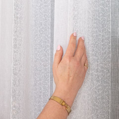 Firanka fantazyjna z ołowianką, wysokość 300cm, kolor 001 biały 424118/OLO/001/000300/1