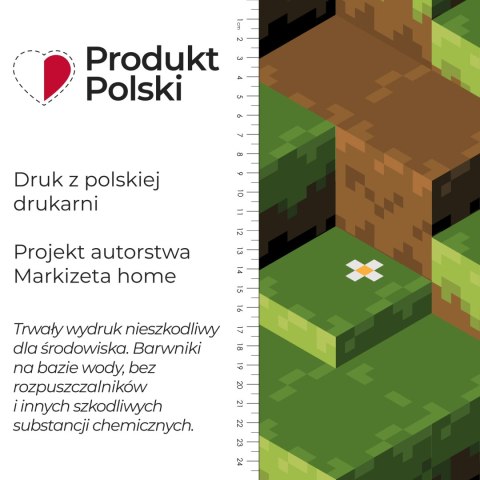 PIKSELOWY ŚWIAT Tkanina dekoracyjna typu MILAS, szerokość 165cm, kolor 002 zielony D00374/MIL/002/165000/1