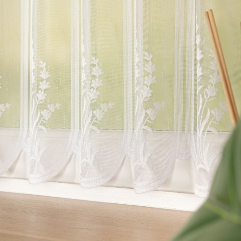 Zazdrostka żakardowa panelowa, wysokość 80cm, kolor 001 biały 023428/000/001/000080/1