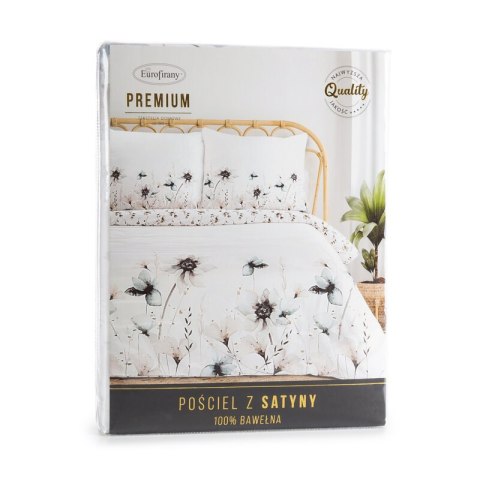 KOMPLET POŚCIELI SATYNOWEJ PREMIUM22 220 X 200 CM BIAŁY