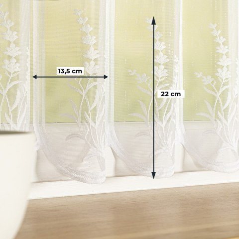 Zazdrostka żakardowa panelowa, wysokość 40cm, kolor 001 biały 023428/000/001/000040/1