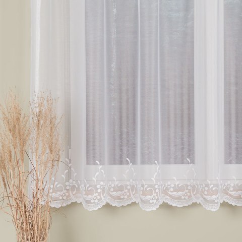 AGNIESZKA Firanka żakardowa gotowa, szerokość 300cm x wysokość 170cm, kolor 001 biały 358991/FBP/001/300170/1