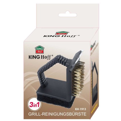 SZCZOTKA STALOWA 3w1 DO CZYSZCZENIA RUSZTU GRILLA KINGHOFF KH-1913