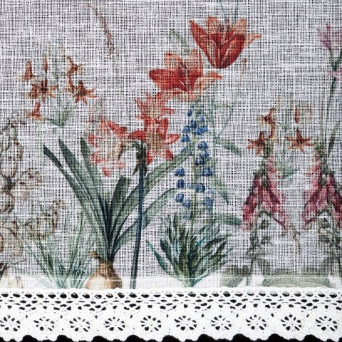 FIRANA GOTOWA NEMEZJA NA TAŚMIE 150 X 30 CM BIAŁY