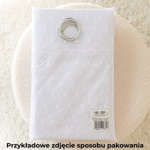 Firana gotowa na taśmie, szerokość 300c x wysokość 250cm, kolor 001 biały 424091/FGT/001/300250/1