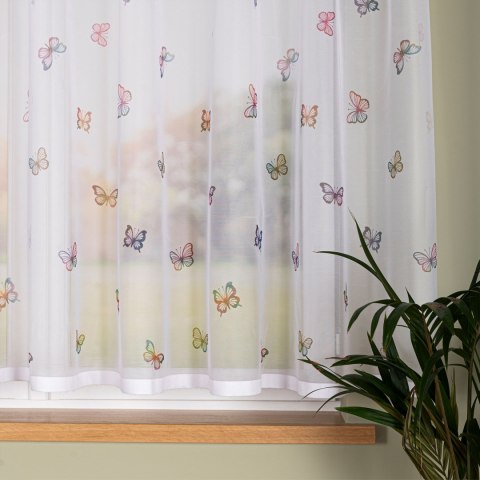 MOTYLKI Firanka żakardowa 023426, wysokość 150cm, kolor 001 biały D00310/000/001/000150/1