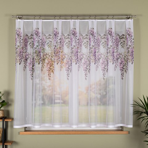 WISTERIA Firanka żakardowa 023426, wysokość 150cm, kolor 001 biały D00309/000/001/000150/1