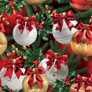 BOMBKI ZE ZŁOTYM Tkanina dekoracyjna NINA WODOODPORNA, 160cm, kolor 003 czerwony DBN332/NIW/003/160000/1