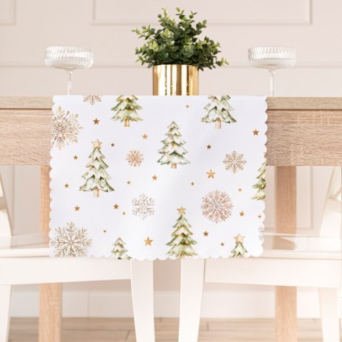 CHOINKI, ZIMOWA OPOWIEŚĆ Tkanina dekoracyjna NINA WODOODPORNA, 160cm, kolor 001 biały DBN336/NIW/001/160000/1