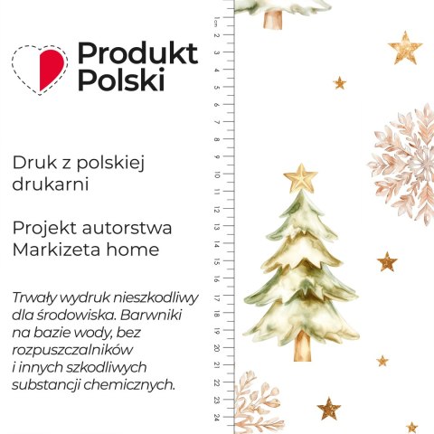 CHOINKI, ZIMOWA OPOWIEŚĆ Tkanina dekoracyjna NINA WODOODPORNA, 160cm, kolor 001 biały DBN336/NIW/001/160000/1