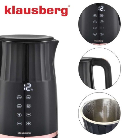 CZAJNIK ELEKTRYCZNY 1,7L KLAUSBERG KB-7895 LED REULACJA TEMPERATURY
