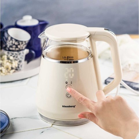 CZAJNIK ELEKTRYCZNY 1L KLAUSBERG KB-7893 LED REULACJA TEMPERATURY