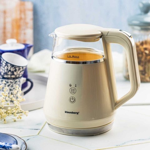 CZAJNIK ELEKTRYCZNY 1L KLAUSBERG KB-7893 LED REULACJA TEMPERATURY