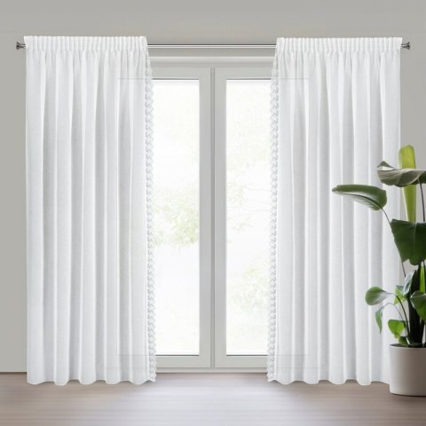 FIRANA GOTOWA SUZAN NA TAŚMIE 140 X 270 CM BIAŁY