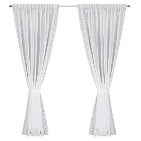 FIRANA GOTOWA SUZAN NA TAŚMIE 140 X 270 CM BIAŁY