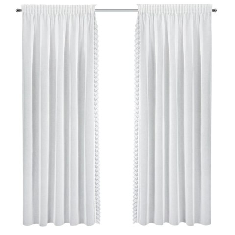 FIRANA GOTOWA SUZAN NA TAŚMIE 140 X 270 CM BIAŁY